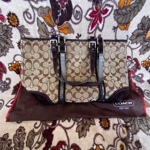 Coach Signature C Beaded Tote